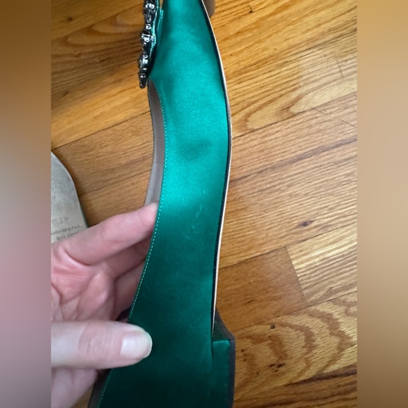 SJP Divine flats in Green Satin - Picture 16 of 16